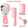 Mini Wide Tooth and Travel-Size Detangling Combs - 2 Pcs Portable Plastic Combs for Styling Curly, Long, Wet Hair