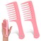 Mini Wide Tooth and Travel-Size Detangling Combs - 2 Pcs Portable Plastic Combs for Styling Curly, Long, Wet Hair