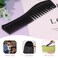 All-Purpose Hair Grooming Set - 2 Pack Double-Sided Barber Combs, 7.2 inch Plastic for Men &amp; Women - Wide &amp; Fine Tooth for Professional Hairstyling (Black)