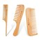Natural Bamboo Comb Set Anti-Static Fine Wide Tooth Wooden Comb For Detangling Styling Thick Thin Straight Hair For Men or Women,Rat Tail Comb For Teasing Strands &amp; Post Styling,3PCS