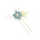 NUOBESTY Wedding Hair Comb - 4pcs Handmade Fashion Hair Comb Set with Rhinestone Bridal Headpiece Hair Accessories for Wedding Dress (Green)