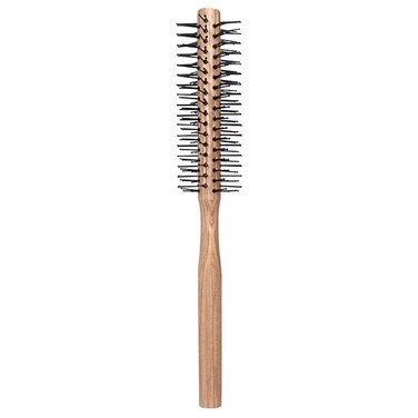 FOMIYES Wooden Comb, Round Hair Brush Mini Quiff Roller for Women Men Thin Hair Bangs Beard Styling Lifting Curling Hairstyling Tool