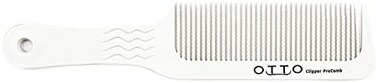 OTTO Flat Top Clipper Comb - Barber Combs Black Clipper Comb Flat Top Clipper Comb Hair Cutting Combs Great for Clipper-Cuts and Flattops, 9.5"-White(Pack of 1)