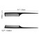 2 Pack Rat Tail Comb for Root Teasing, Black Fine Tooth Teasing Comb for Sectioning, Parting, Styling Hair