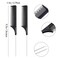 2 Pack Rat Tail Comb Black Teasing Comb for Sectioning, Parting, Styling Hair (Stainless Steel Pintail)