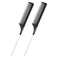 2 Pack Rat Tail Comb Black Teasing Comb for Sectioning, Parting, Styling Hair (Stainless Steel Pintail)