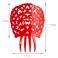 Spanish Hair Comb for Women &ndash; Traditional Flamenco Peineta Espa&ntilde;ola for Girls &ndash; Ornamental Red Accessory from Spain &ndash; Flamenco Hair Combs &ndash; Spanish Combs &ndash; Mantilla Comb Model I by Ole Ole Flamenco