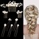 8 Pcs Pearl Hair Combs Set Wedding Bridal Rhinestone Hair Pins for Bridesmaids Brides Flower Girls Hair Accessories