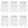 Honbay 50PCS 5 Teeth Metal Hair Combs Hair Side Combs Hair Clip Combs Twist Combs Wedding Bridal Veil Combs Wig Combs Headpieces Accessories Combs Updo Bun Chignon Hair Styling Accessories