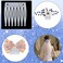 Honbay 60PCS 7 Teeth Plastic Hair Comb Hair Side Comb Hair Clip Comb Twist Comb Wedding Bridal Veil Combs Wig Combs Headpieces Accessories Combs Updo Bun Chignon Hair Styling Accessories (Clear White)