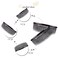 Fodattm 4PCS Large 5 Inches 24 Teeth Hair Side Comb French Hair Accessories Plastic Hair Clip Clamp for Men Women (A#)