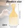 2 Pack Bamboo Comb Set for Afro Hair Bamboo Hair Pick Natural Anti-Static Picks Wide-Tooth Afro Lift Combs Long Tooth Detangling Combs for Men and Women Thick Curly Hair Styling