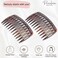 Parcelona French Compact Curved Fit Tortoise Shell Brown Small 2 &frac12;&rdquo; Celluloid 12 Teeth Set of 2 Side Hair Comb Women Hair Accessories Hair Clip for Girls