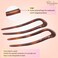 Parcelona French U Shaped Prong Tortoise Shell Large 4 3/4" Celluloid Set of 2 No Metal Chignon Hair Pin Sticks for Girls and Women, Made in France