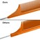 3 Packs Rat Tail Comb Steel Pin Rat Tail Carbon Fiber Heat Resistant Teasing Combs with Stainless Steel Pintail (Orange)