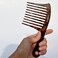 D1   Large wide tooth Handle comb for Curly Hair, 7.4 Inch Mustache and Beard Comb for Men   Elevates, Preserves Curl, Eliminates frizz   Acetate comb (Tortoise)