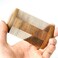 Premium Double-Tooth Sandalwood Pocket Comb Dual-Action Wooden Comb for Men with Fine &amp; Wide Teeth, Mustache Comb, and Protective PU Leather Case