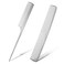 2PCS Metal Rat Tail Combs for Women Men, Silver Stainless Steel Fine Tooth Comb Metal Parting Comb with Metal Pick, Flat Top Professional Barber Comb Teasing Pintail Comb Hair Styling Cutting Comb