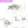 4Pcs Bridal Headpieces Hair Combs, Handmade Hair Comb Set Flower Pearl Hair Barrettes, Crystal Floral Leaf Hair Clip Hair Accessories for Women Girls Bride Bridesmaid