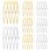 20PCS Small Hair Side Combs French Teeth Hair Combs for Women 5 Teeth Tiny Hair Clip Combs Silver and Gold Plain Blank Crafting DIY Slide Combs Bridal Wedding Veil Comb for Fine Hair