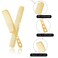 2 PCS Metal Hair Styling Comb Set Professional Barber Comb, Aluminum Cutting Comb Metal Comb for Men Fine Tooth Comb Detangling Comb Anti Static Metal Combs for Hair Women, Gold