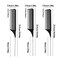 Lusofie 3Pack Weaving Combs for Highlighting, Hair Teasing Parting Comb Highlighting Comb with Long Stainless Steel Rat Tail for Hair Stylist Salon Barbershop Home(Black)