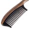 Onedor Handmade 100% Natural Chacate Preto Wood with Buffalo Horn Hair Combs - Anti-Static Sandalwood Scent Natural Hair Detangler Wooden Comb (Round Handle Fine Tooth)