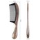 Onedor Handmade 100% Natural Chacate Preto Wood with Buffalo Horn Hair Combs - Anti-Static Sandalwood Scent Natural Hair Detangler Wooden Comb (Round Handle Fine Tooth)