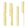 4 Types Metal Comb Professional Aluminum Dressing Comb Set for Barber Hair Styling, Included Fine Cutting Comb, Rat Tail Comb, Detangling Comb, Handle Comb - Rose Gold, Gold, Silver