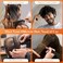 SALONSILK 4PCS Professional Comb Set, Wide Tooth Rat Tail Fine Tooth Hair Combs, Braiding Cutting Barber Styling Curly Parting Set for Men and Women