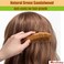 Wooden Comb for Women Hair Growth, Labor Comb 2 Pack, Wide Tooth for Women, Fine Tooth for Men Beard - Sandalwood