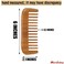 Wooden Comb for Women Hair Growth, Wide Tooth Comb for Curly Hair Detangling, Wide Tooth for Scalp Massage - Green Sandalwood