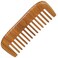 Wooden Comb for Women Hair Growth, Wide Tooth Comb for Curly Hair Detangling, Wide Tooth for Scalp Massage - Green Sandalwood