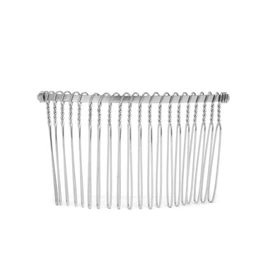 Honbay 6PCS Silver Fancy DIY Hair Clips Metal Wire Hair Combs Bridal Wedding Veil Combs (20 teeth)