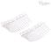 Parcelona French Swirl Crystal Clear Small 2 &frac34;&rdquo; Celluloid Set of 2 Side Hair Combs for Women and Girls