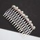 2Pcs Pearl Crystal Rhinestone Headpieces 15 Teeth Bride Wedding Bridal Hair Combs Clips Rose Gold Headdress Accessories for Women and Girls
