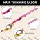 Mudder 11 Pieces Styling Razor Thinning Comb and Texturizing Cutting Comb with Replacement Stainless Steel Razors for Salon Home Use (Vivid Neon)