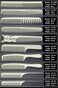 8 pieces/13 pieces, professional white/black barber carbon comb set, heat-resistant and anti-static comb set (10 white combs)