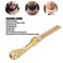 Foldable Hairstyling Brush Zinc Alloy Prevent Static Pocket Mini Men Oil Hair Comb Hairdressing Comb Portable Suitable for Home Hair Salon or Travel(Gold)