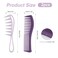 2pcs Wide Tooth Comb, Wide Tooth Comb Shark Teeth Big Detangling Comb Large Tooth Comb for Curly Wet Wavy Thick Hair Wigs Barber Salon Women Men Hairstyle (Purple)