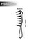 2Pcs Wide Tooth Combs, Large Tooth Shark Teeth Hair Hairstyle Tool for Curly Wet Wavy Thick Hair Wigs Barber Salon, Women Men (Black, Grey)