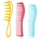 3pcs Wide Tooth Hair Combs, Big Detangling Hairstyle Comb Durable Large Shark Tooth Comb Hair Styling Comb for Women Men Thick Hair Wigs Hair Combing Styling Trimming (3 Colors)