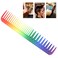 Rainbow Hair Comb, Color Hair Dressing Comb, Professional Barber Haircut Comb Fashionable Portable Hairdressing Comb Styling Tool (02)