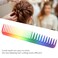 Rainbow Hair Comb, Color Hair Dressing Comb, Professional Barber Haircut Comb Fashionable Portable Hairdressing Comb Styling Tool (02)