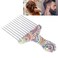 Hair Pick Comb,Professional Afro Stainless Steel Detangle Styling Tool Protable Salon Wide Teeth Combs for Most Curly Hair(K4)