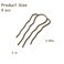 8 Pieces Hair Side Combs, Metal Hair Fork Clip Hair Pins for Buns 4 Prong Hair Updo U-Shape Hair Sticks for Women Hair Styling Tool Accessories (Bronze)