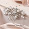 Bridal Hair Comb, 2 PCS Rhinestone Wedding Hair Combs with Crystals, Sparkle Bridal Hair Accessories for Bride Bridesmaids Women Girls (Silver, 3.23 2.09 inches, Metal and Rhinestones)