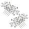 Bridal Hair Comb, 2 PCS Rhinestone Wedding Hair Combs with Crystals, Sparkle Bridal Hair Accessories for Bride Bridesmaids Women Girls (Silver, 3.23 2.09 inches, Metal and Rhinestones)
