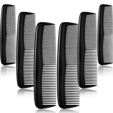 Leinuosen 24 Pieces Hair Combs Set Plastic Hair Comb for Women and Men, Fine Dressing(Black)