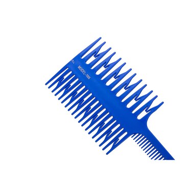Hair Highlight Comb,4 Colors Hair Dyeing Comb Hair Highlight Sectioning Comb Hair Tint Coloring Dye Styling Tools (Blue)
